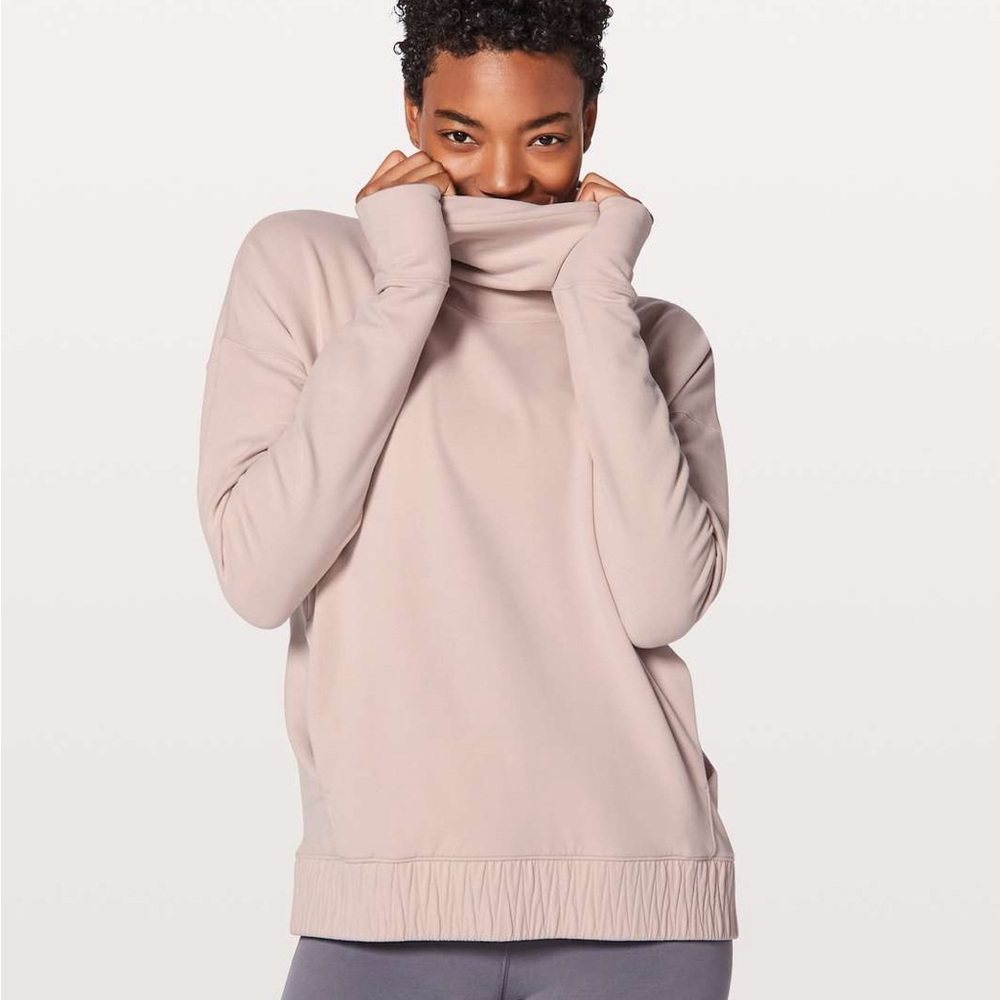 Lululemon Stress Less Pullover, Porcelain Pink, size 6 - Picture 2 of 7
